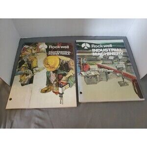 2 Vtg Rockwell Catalog Professional Power Tools Industrial Machinery Index Book